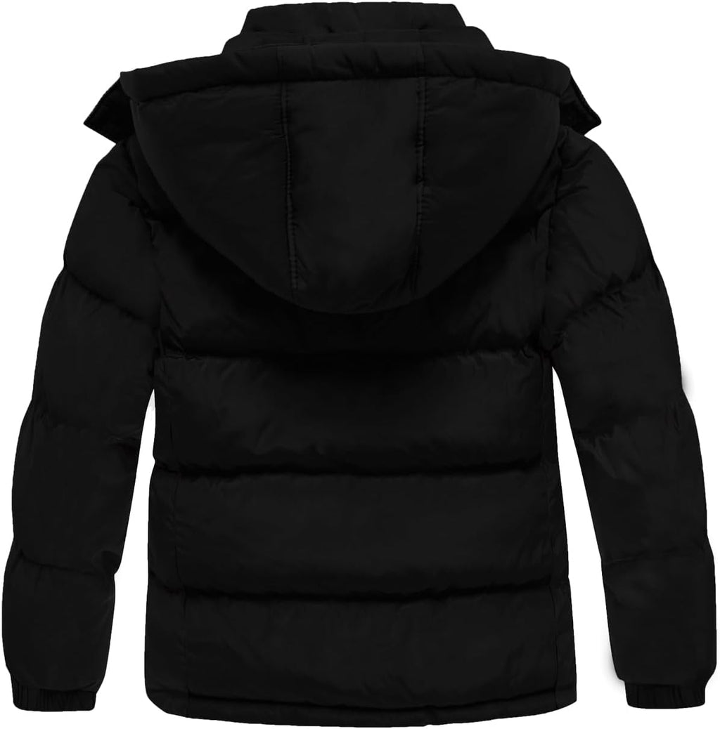 Boy'S Winter Coat Warm Puffer Jacket Waterproof Parka with Hood