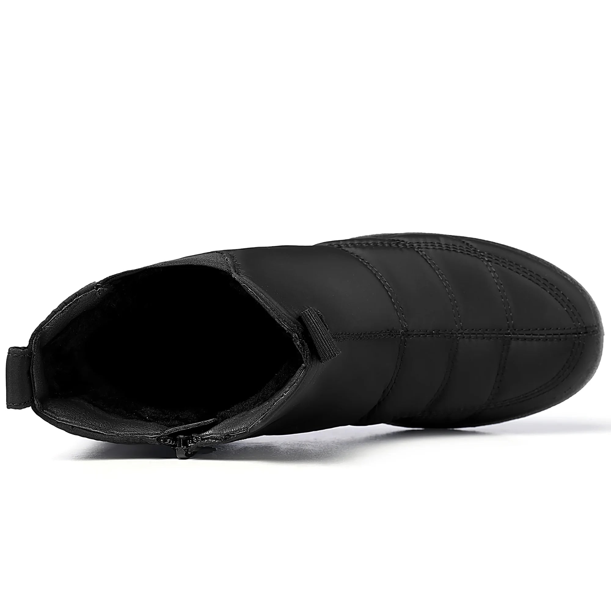 Womens Winter Snow Boots Warm Faux Fur Lined Ankle Boot Waterproof Slip on Short Booties Comfortable Outdoor Walking Boots Black Size 5