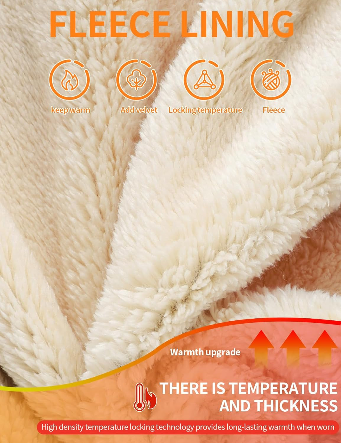 Men'S Crewneck Sweatshirt Winter Warm Sherpa Lined Pullover Fleece Top Sweatshirt